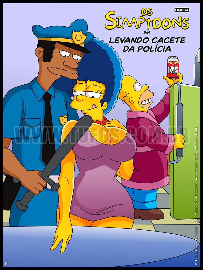 Os Simptoons - Levando cacete da polícia - 01