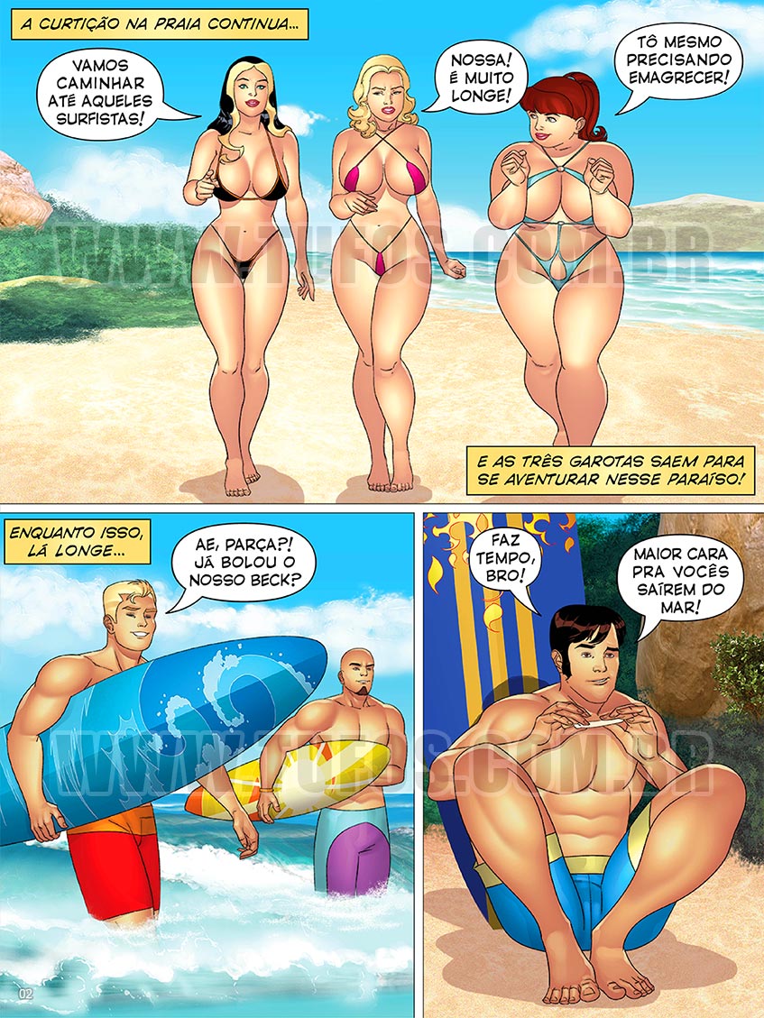 Tia, Primas e Cia - Curtindo férias na praia (Parte 02) - 02