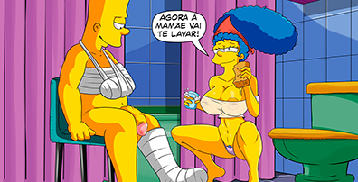 Barty caiu de skate e ficou todo engessado... Agora o garoto vai precisar de ajuda pra tomar banho!